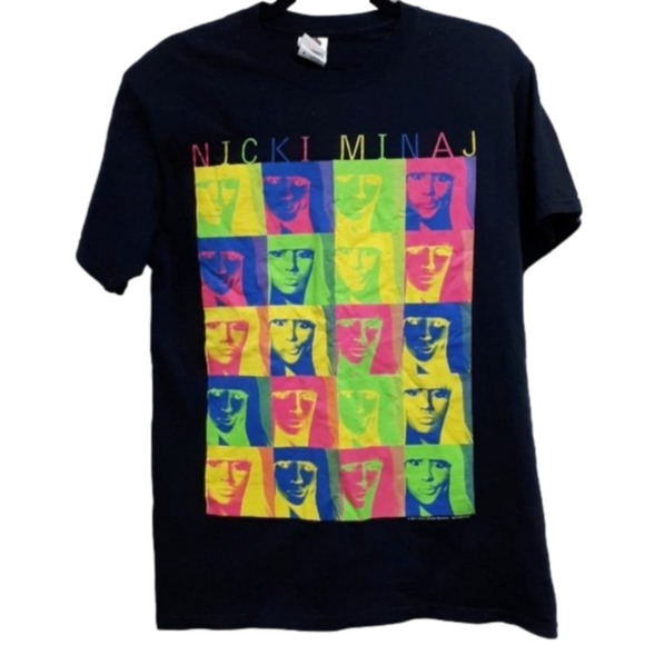 𝅺nicki MINAJ RAINBOW POPART GRAPHIC TEE - Picture 1 of 2